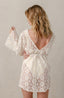 Short resortwear swim cover-up.