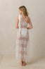 Unique sheer resort swim cover ups with bow details.