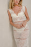 Lace beachwear coverups with delicate details..